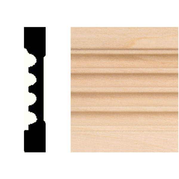 Manor House 3/8 in. x 21/4 in. x 7 ft. Basswood Fluted Casing Moulding
